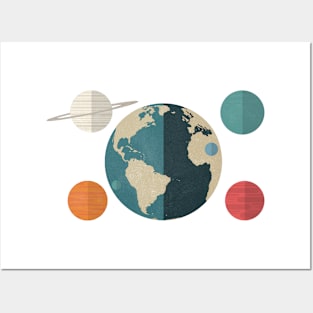 Earth and other planets Posters and Art